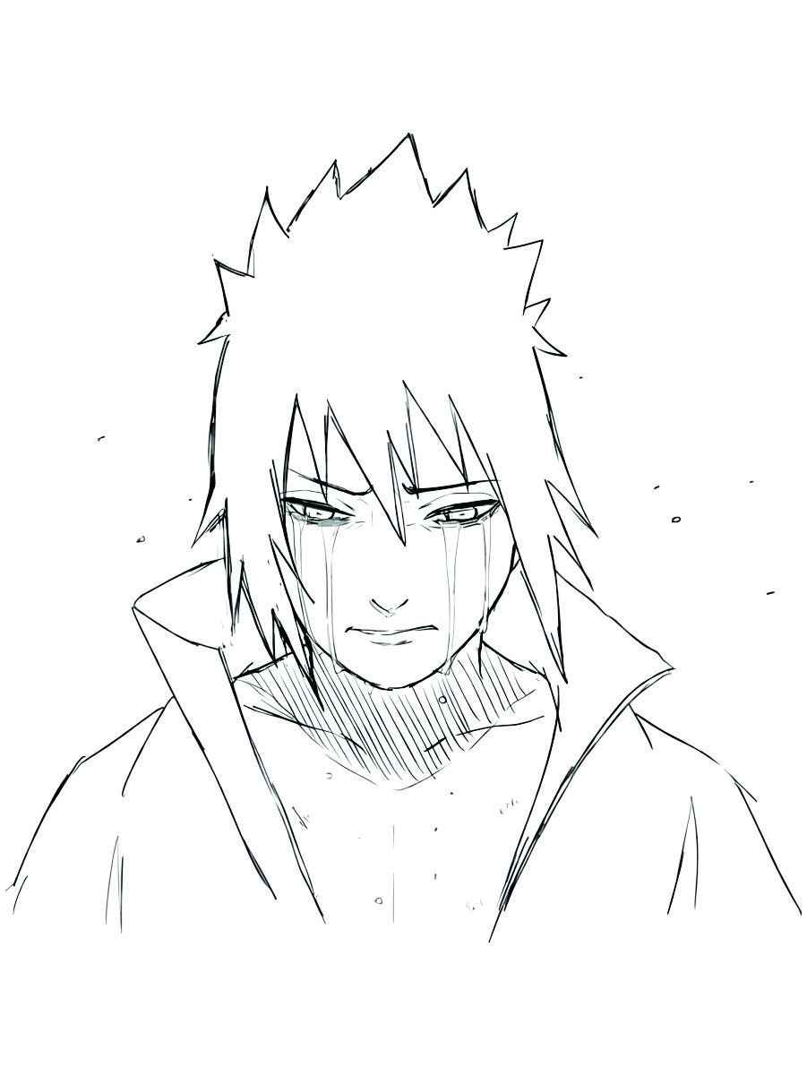 naruto para colorir triste