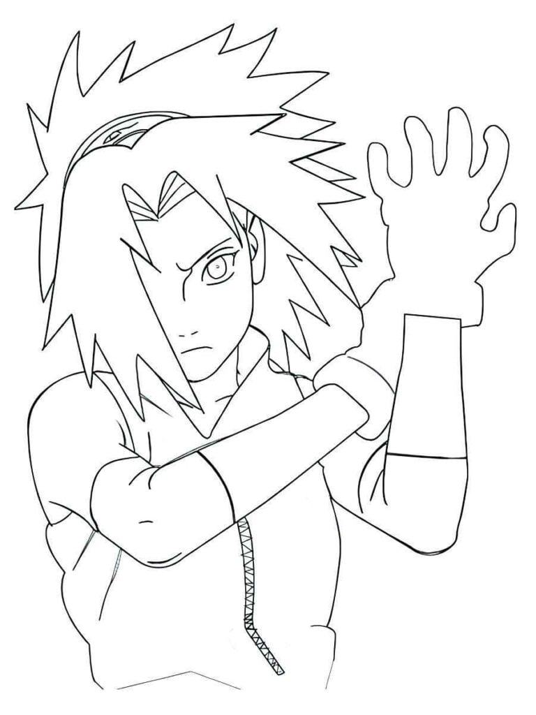 Goku para colorir em 2023  Goku desenho, Naruto e sasuke desenho