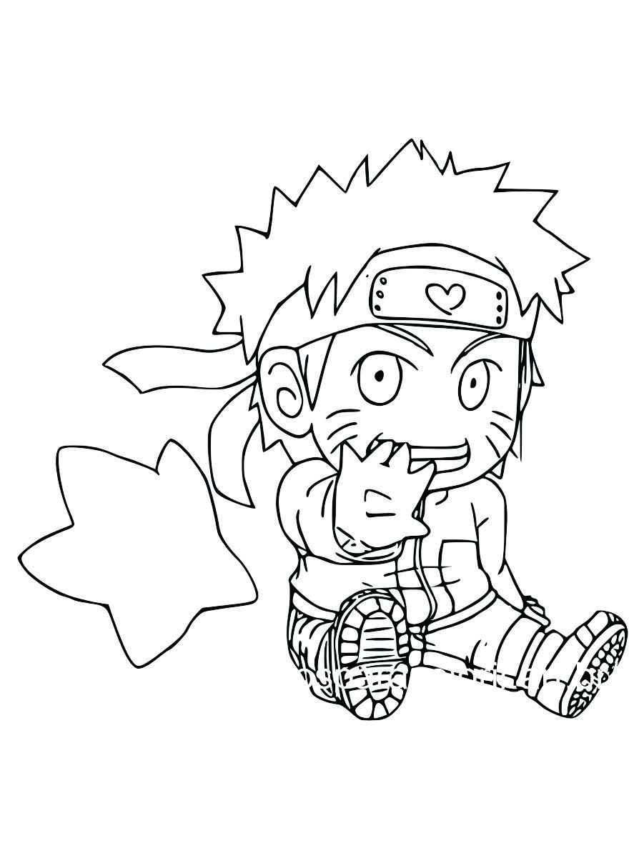 naruto para colorir pequeno