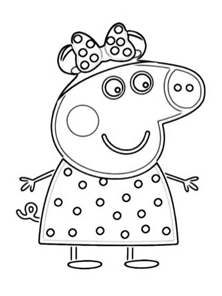 Peppa Pig desenhos para imprimir colorir e pintar - Desenhos para pintar e  colorir