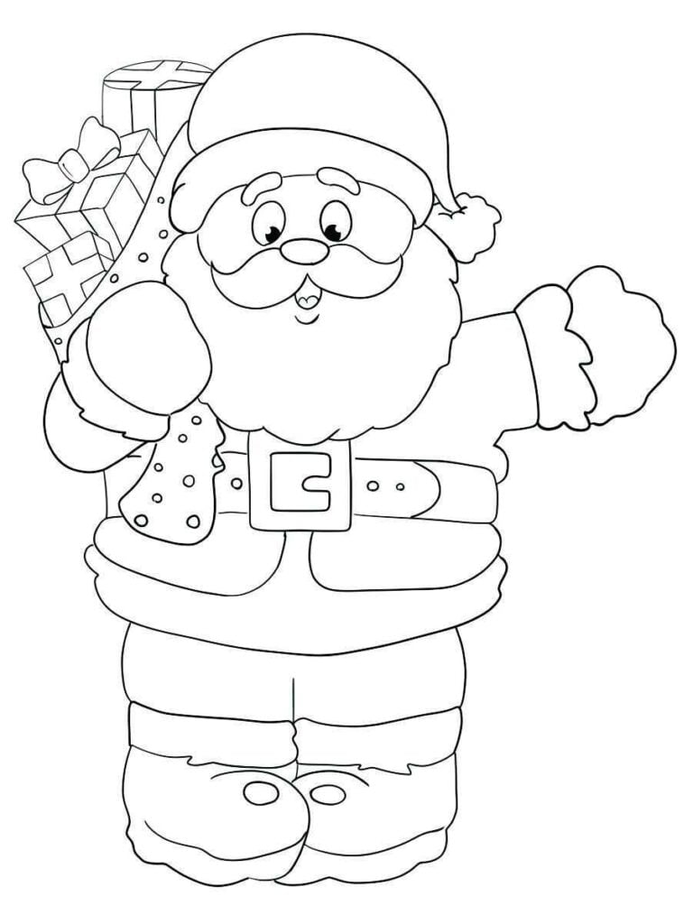 papai noel para colorir gratuitamente