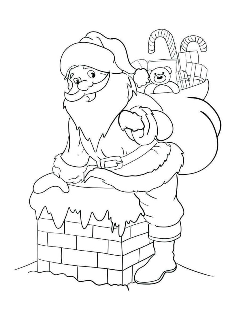 papai noel para colorir 11