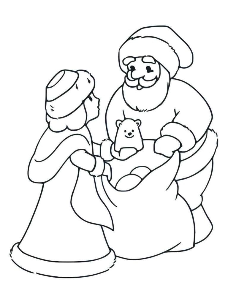 papai noel para colorir 12