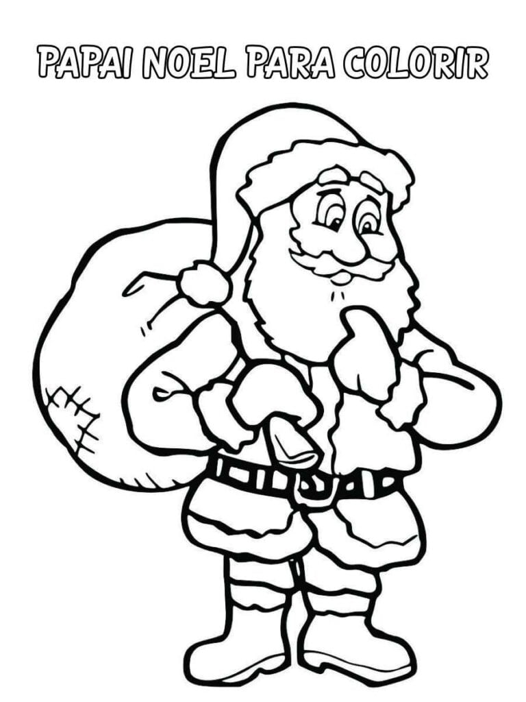 papai noel para colorir 16