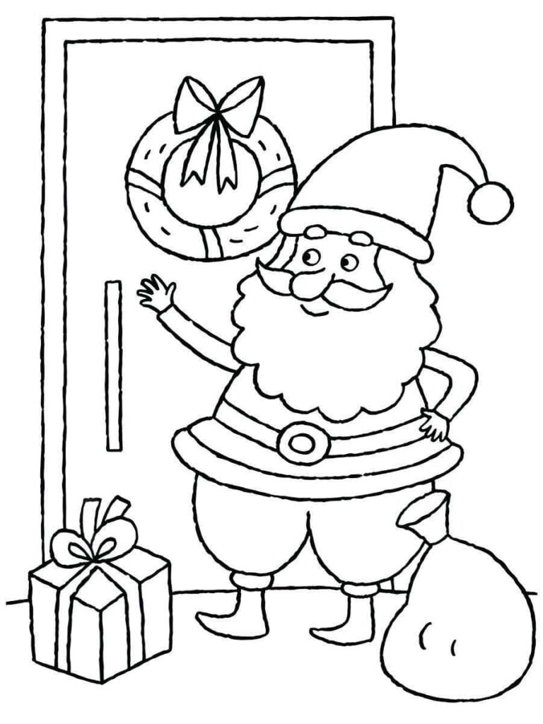 papai noel para colorir e pintar