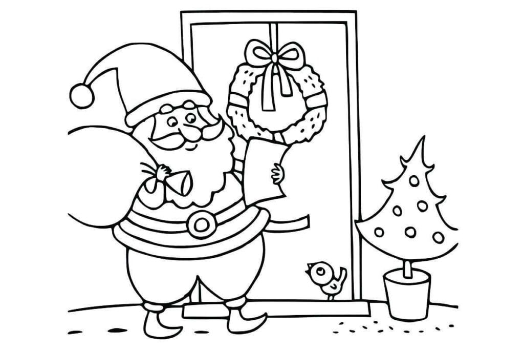 papai noel para colorir 50