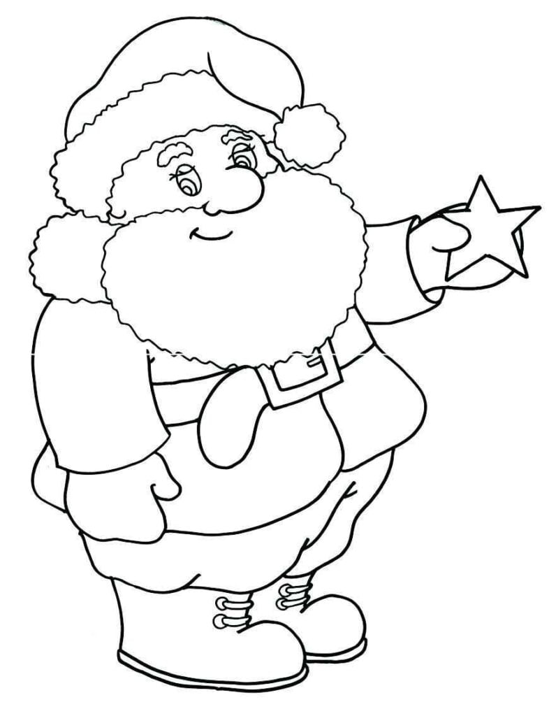 papai noel para colorir