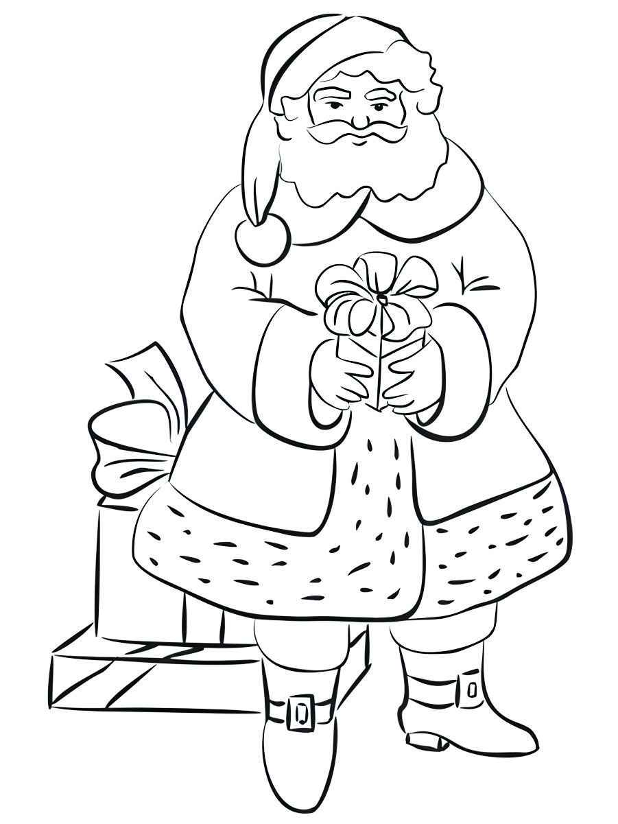 papai noel para colorir