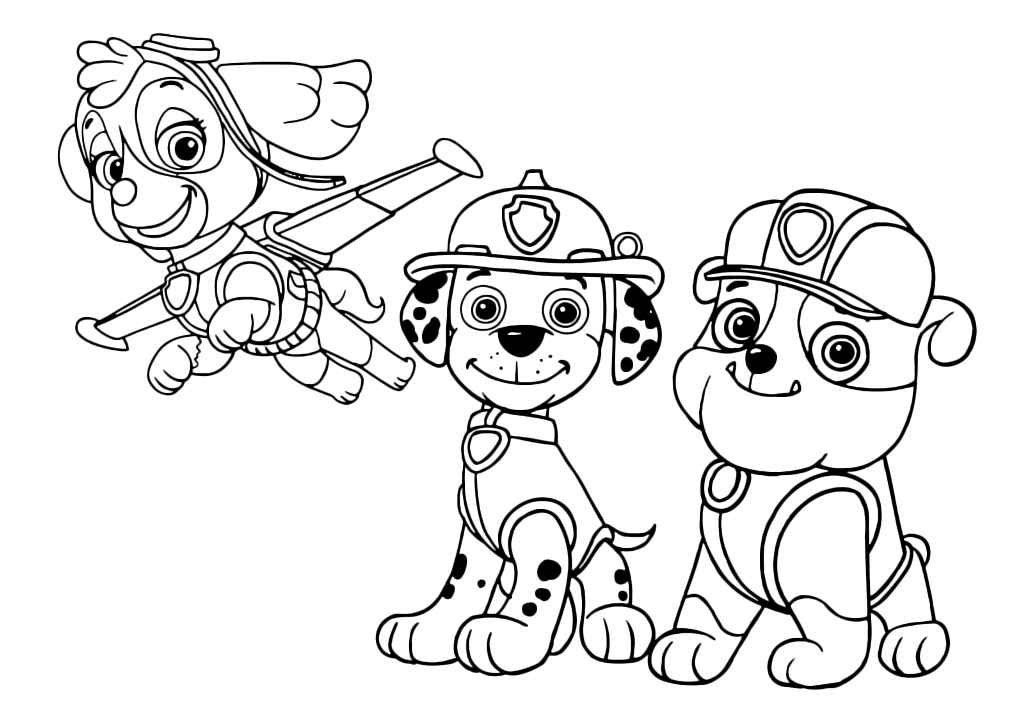 desenho para colorir e imprimir patrulha canina