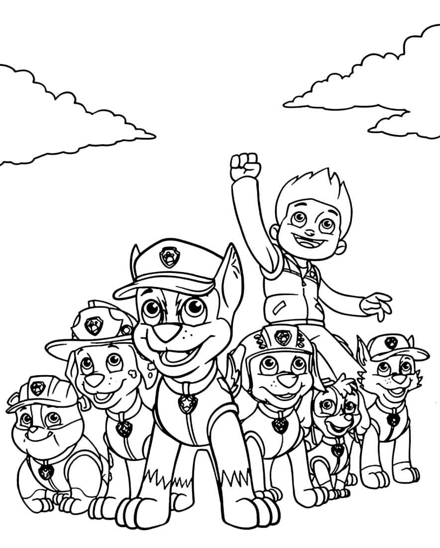 desenhos patrulha canina para colorir