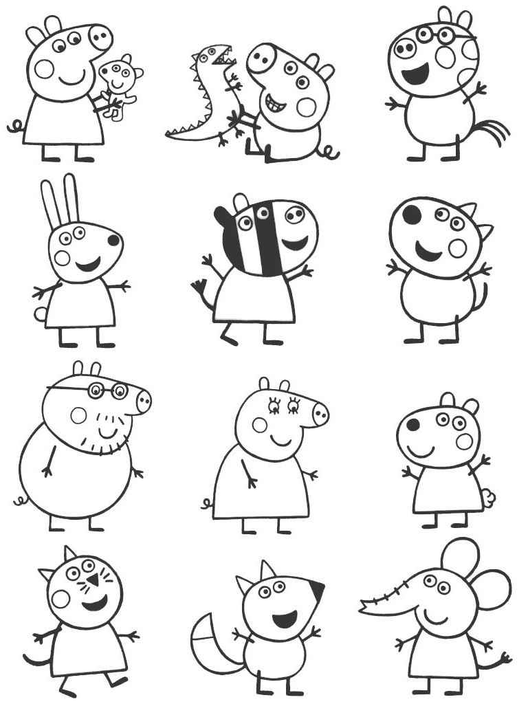 Peppa Pig coloring pages as a nurse.