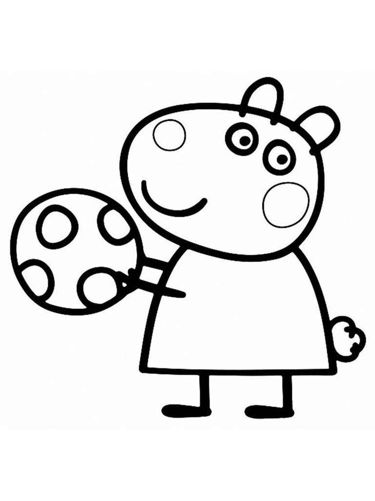 98 desenhos da Peppa Pig para colorir