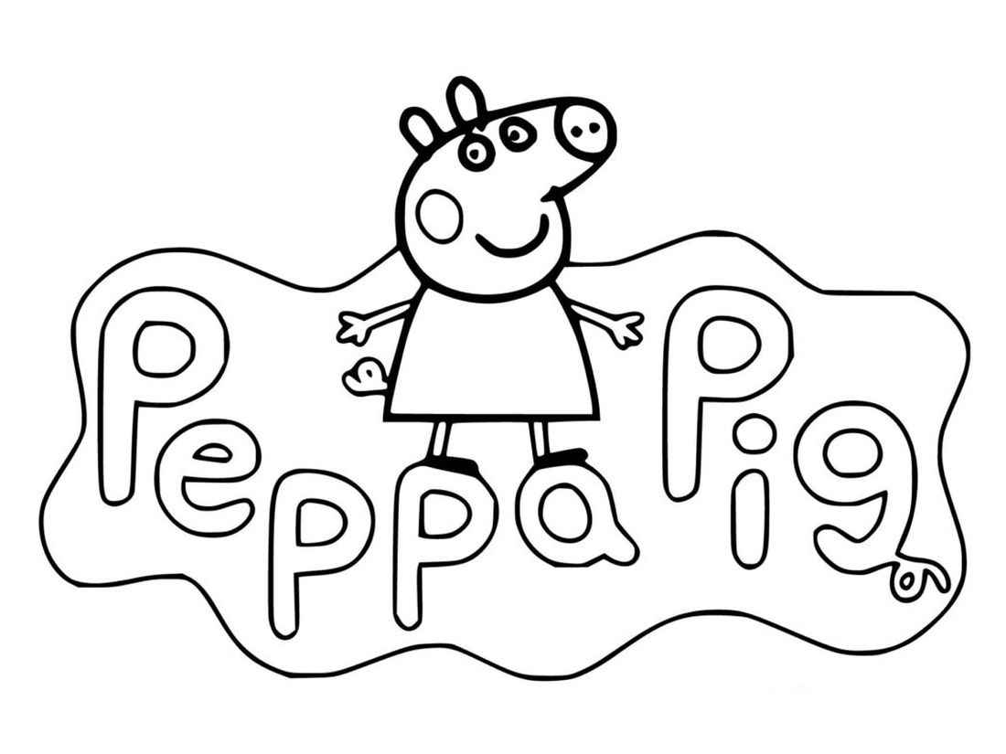 peppa pig print and color