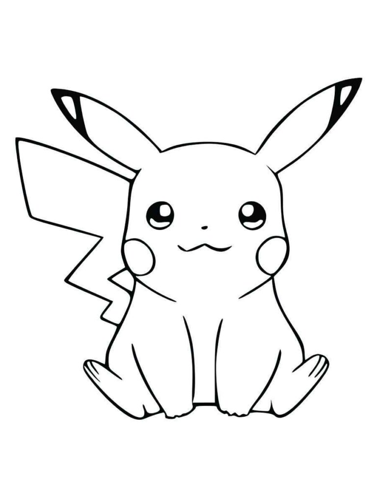 Pokemon Desenhos para pintar colorir e imprimir do Pikachu