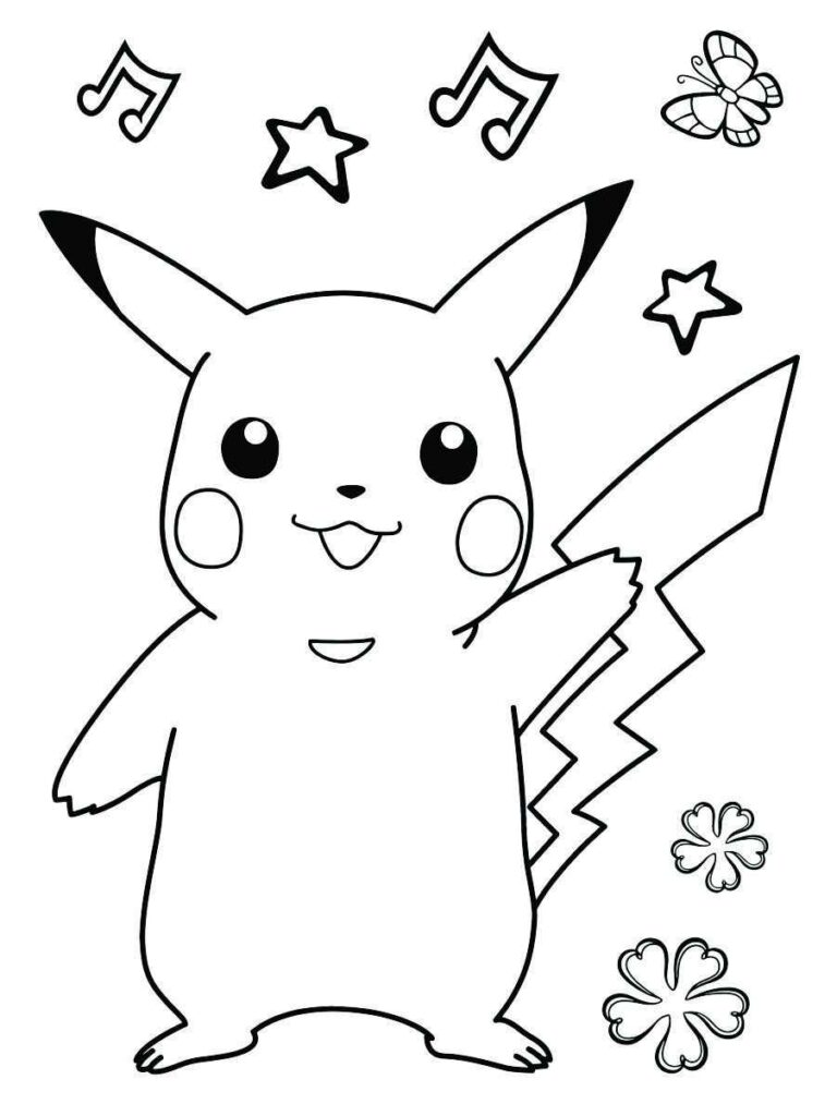 31 Pikachu para colorir
