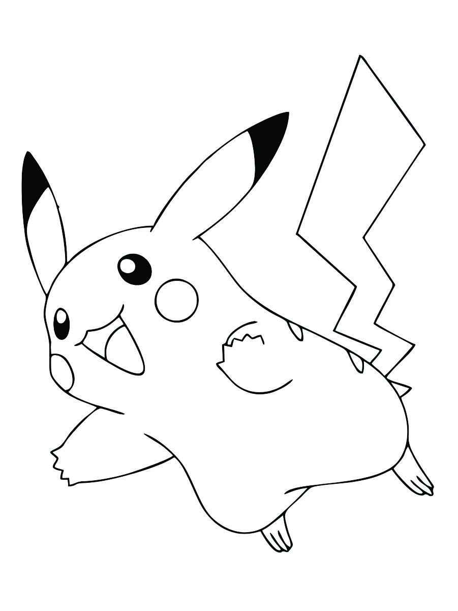 desenho do pikachu para colorir e pintar