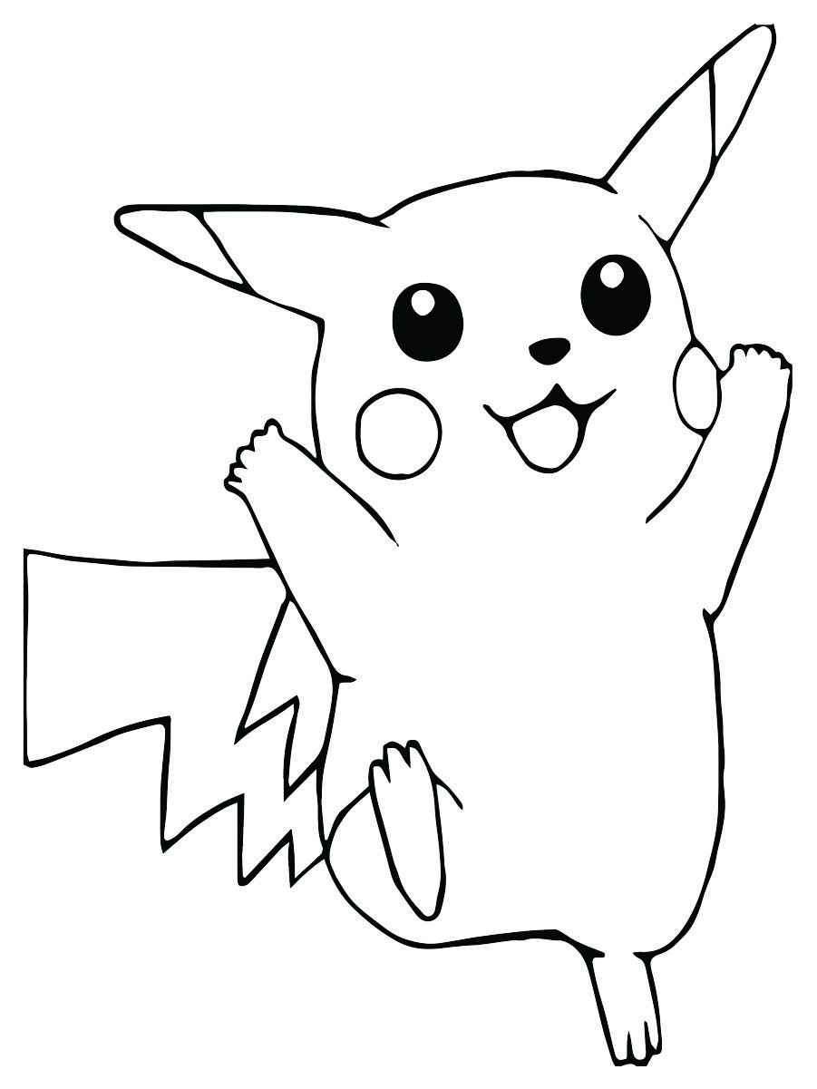 desenho do pikachu para colorir e pintar