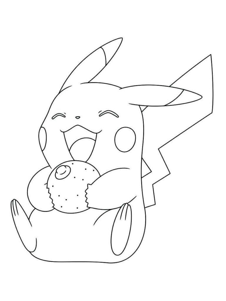 desenho do pikachu para colorir