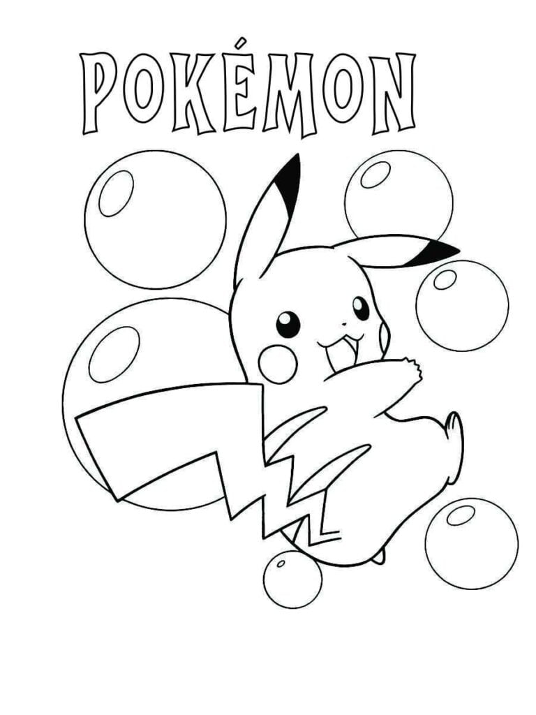 pikachu para colorir 94