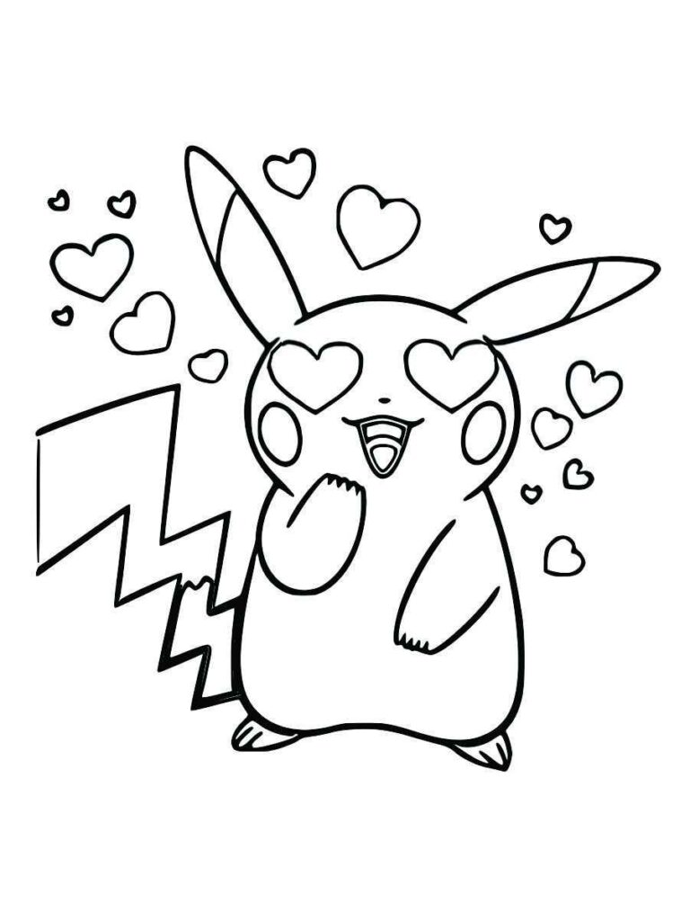 Desenhos de Pikachu para colorir - Pop Lembrancinhas