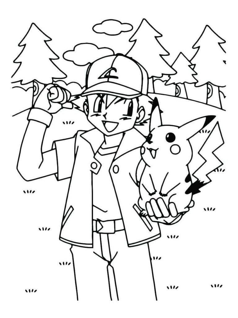 desenho para colorir e imprimir pokemon 1