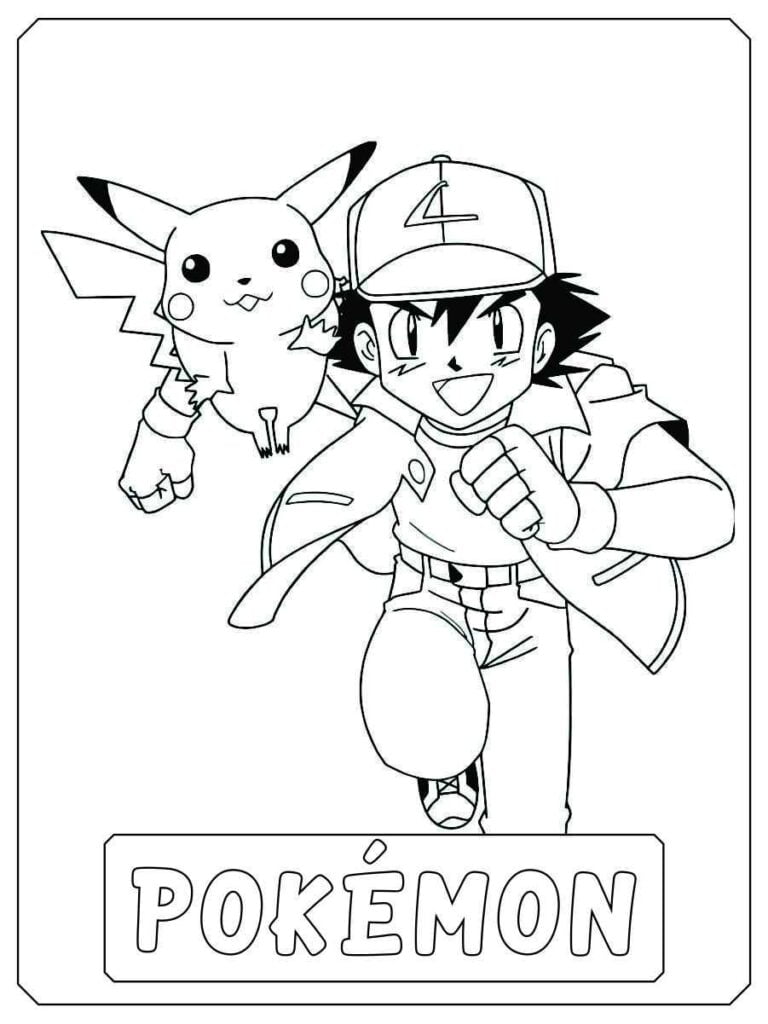 pikachu - pokemon para colorir