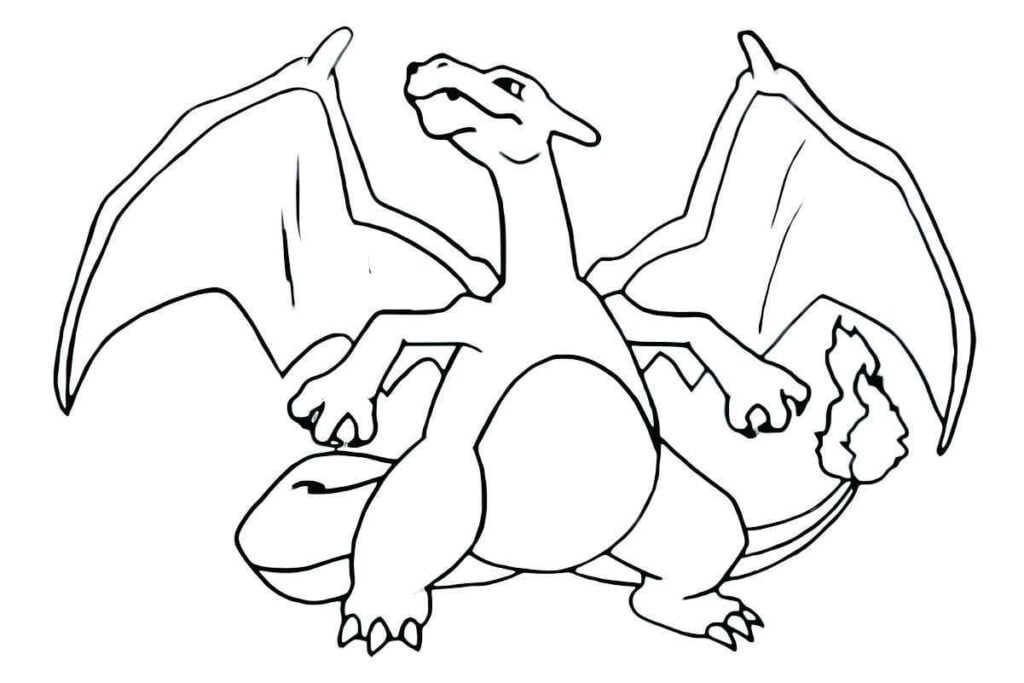 6 desenhos do Charizard para baixar, imprimir, colorir e pintar