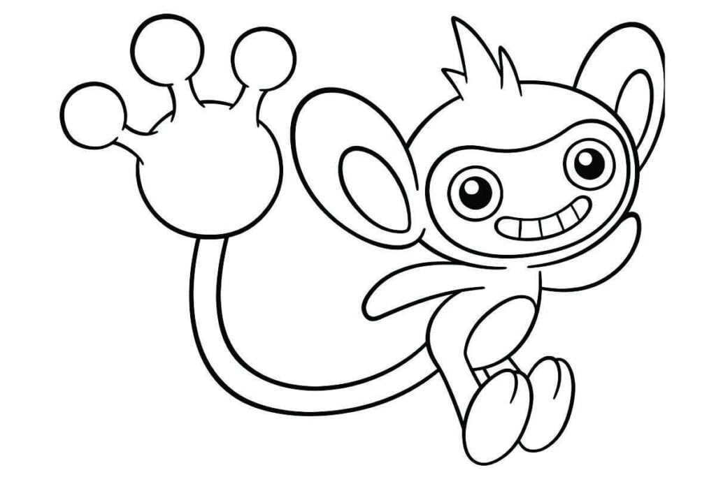 macaco pokemon para colorir