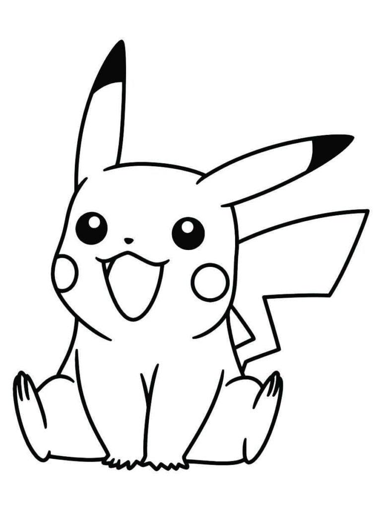 pikachu para colorir