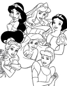 desenhos para colorir princesas disney