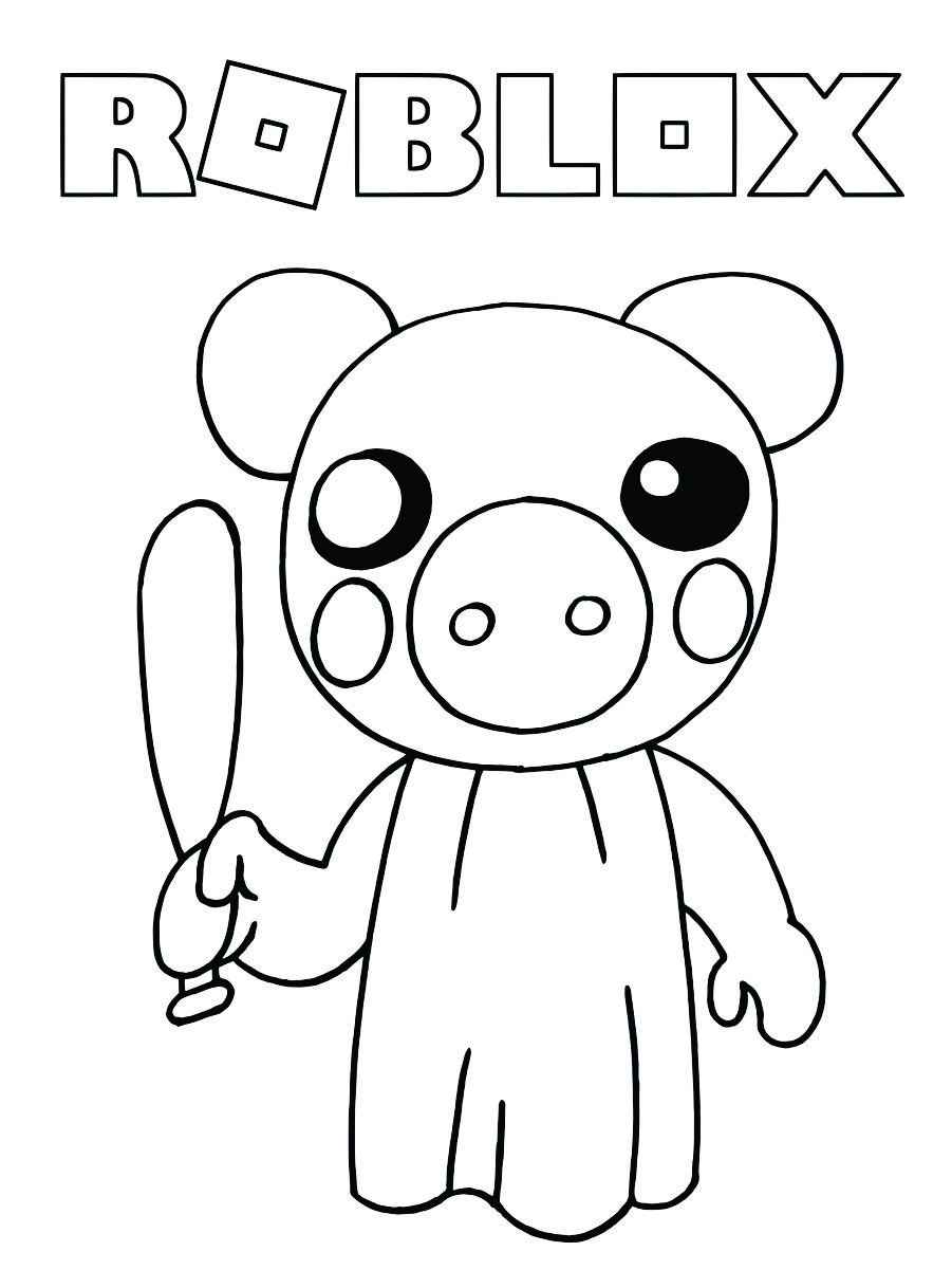 desenho para colorir roblox piggy