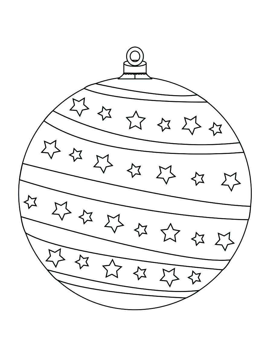 bola simbolo do natal para colorir