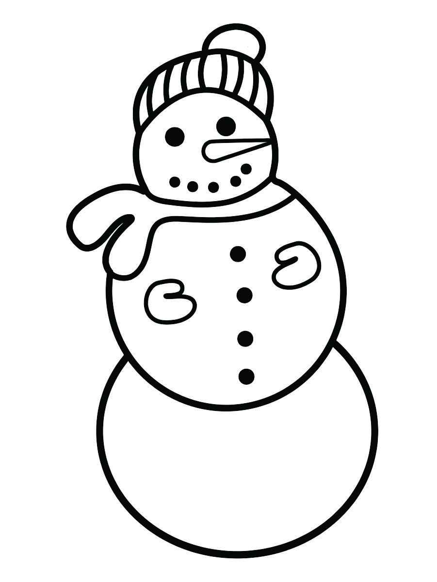 boneco de neve simbolo natalino para colorir