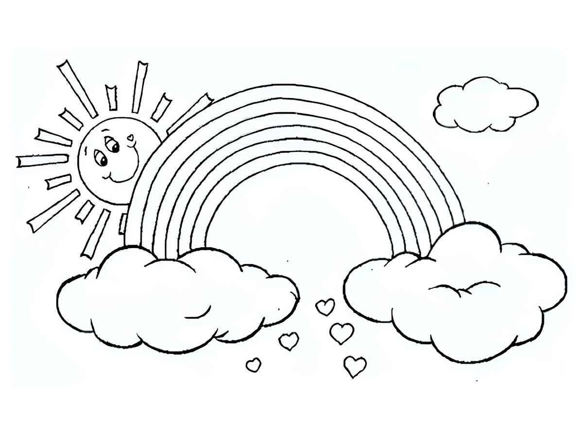 Desenhos para Colorir: Desenho de nuvem e sol para imprimir e pintar, desenhos  infantis para colorir