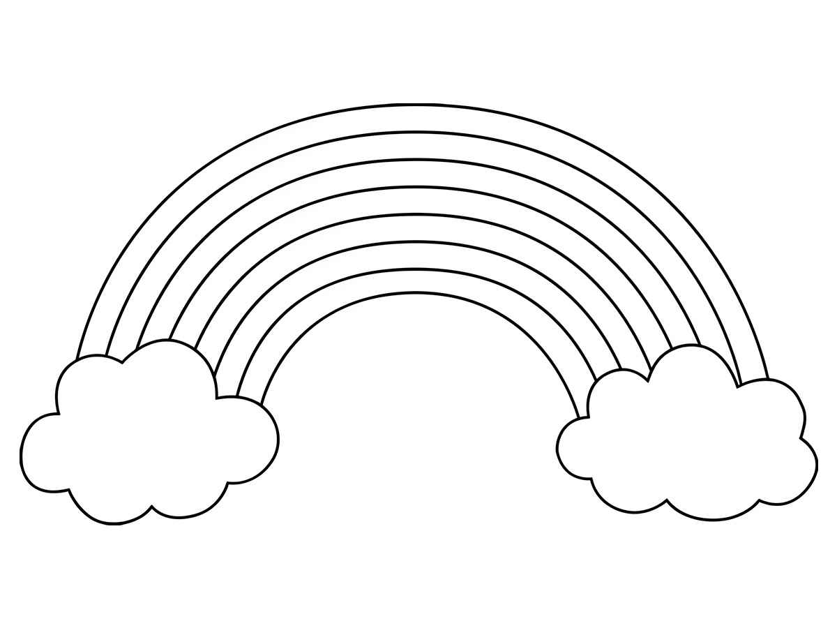 Arco-Iris para colorir