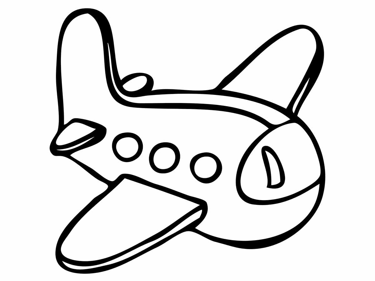 Desenho para pintar de Avião