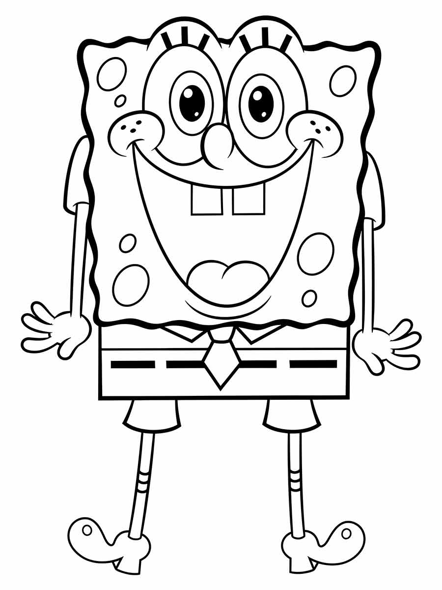 Desenho para Colorir de Bob Esponja