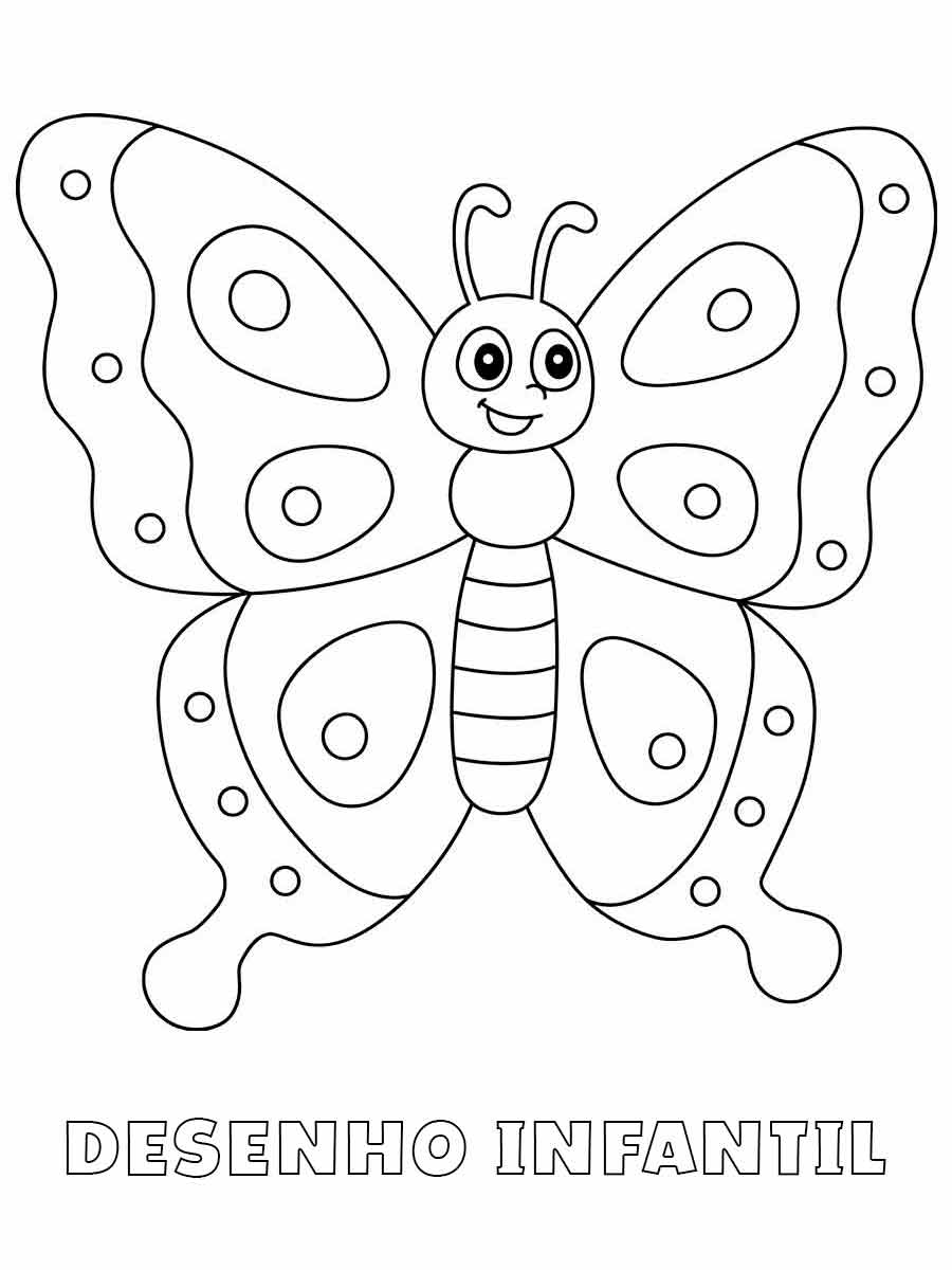 Desenho para Colorir de Borboleta