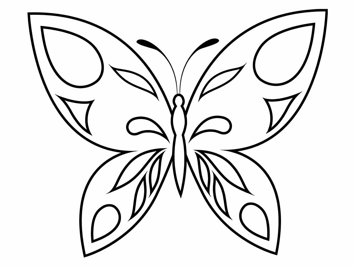 Desenho para Colorir de Borboleta