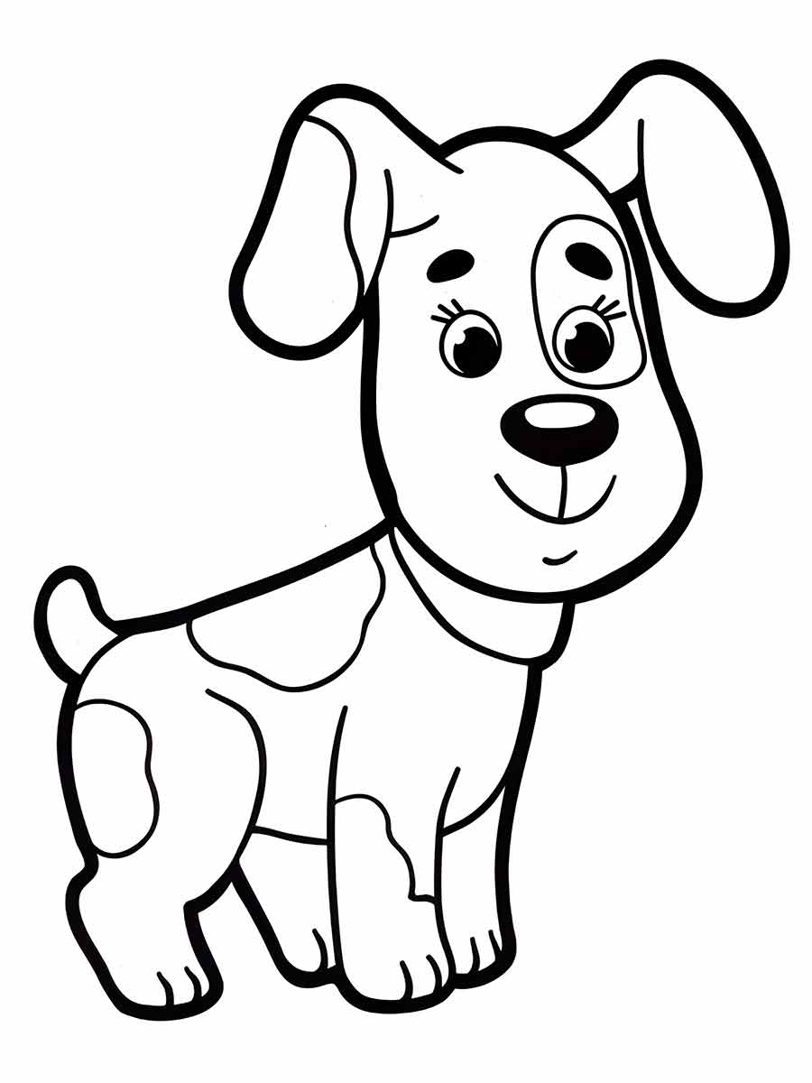 Desenho de Cachorro Bebê para Colorir