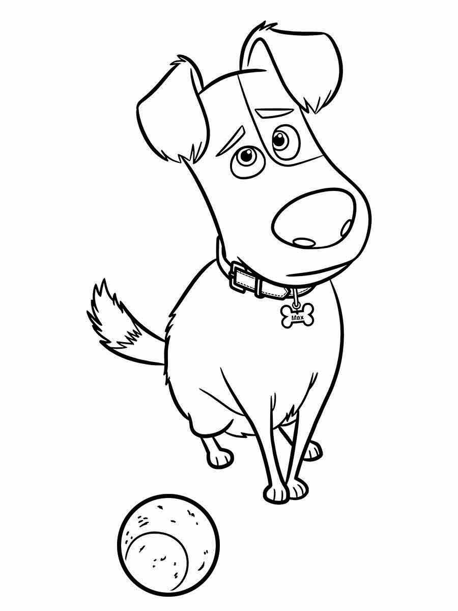 Desenho para Colorir de Cachorro