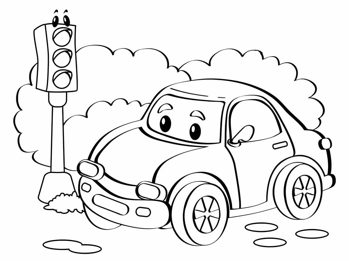 Desenho para Colorir de Carro