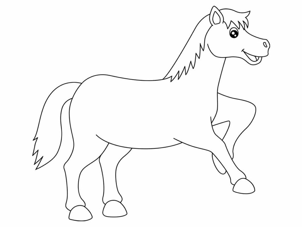 Desenho fácil de cavalo