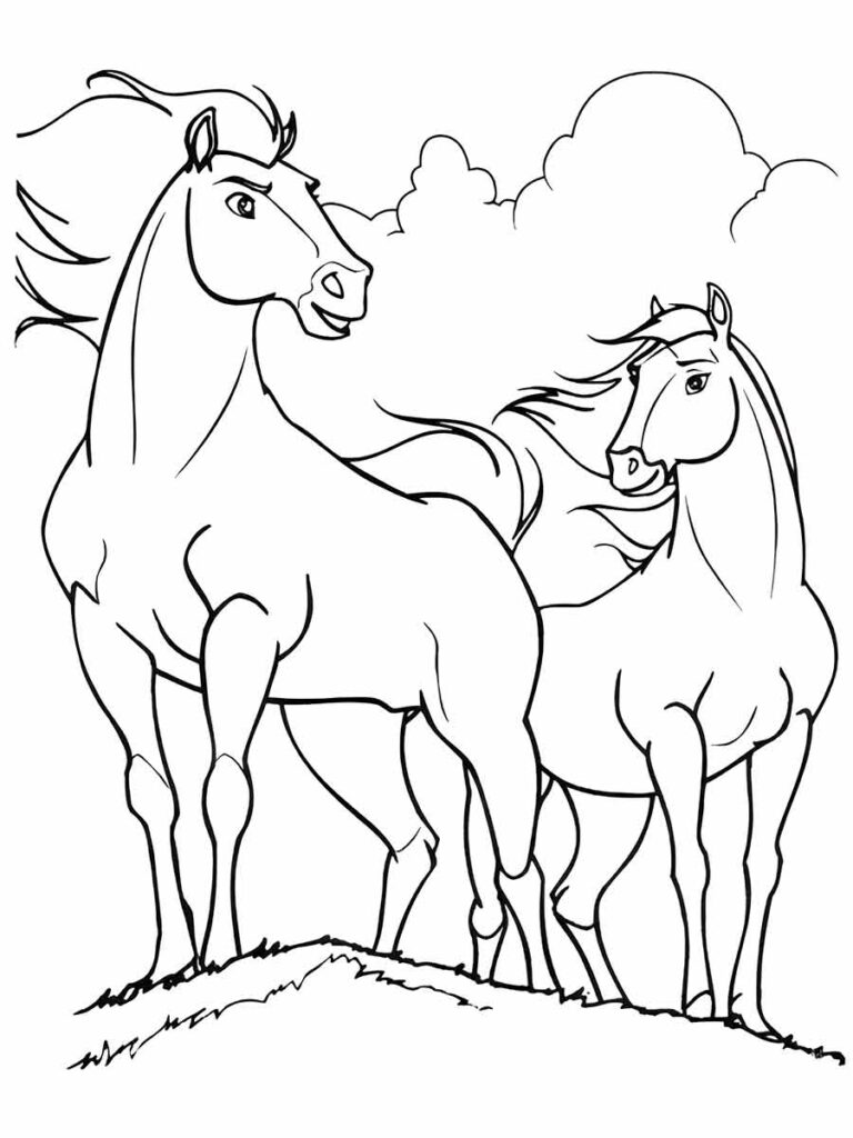 Spirit desenho de cavalo para colorir