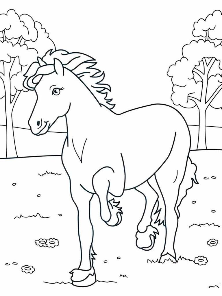 desenho de cavalo livre para colorir