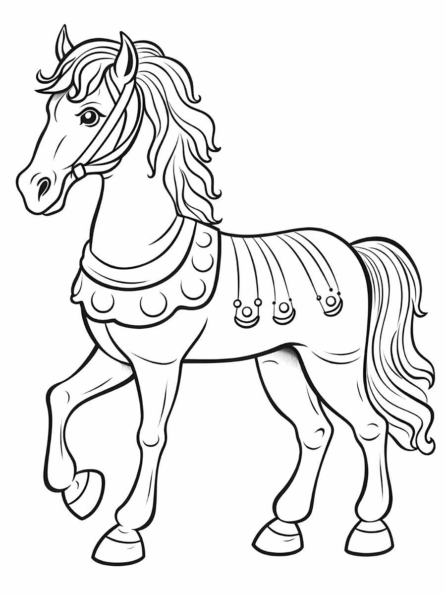 desenho de cavalo de circos para colorir