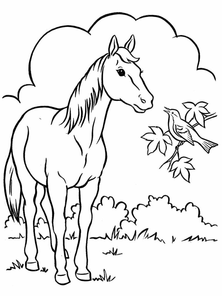 desenho de cavalo para colorir e imprimir