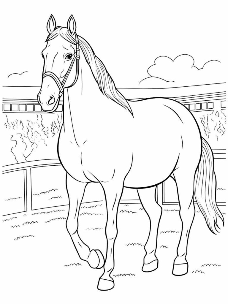 desenho de cavalo para colorir 76