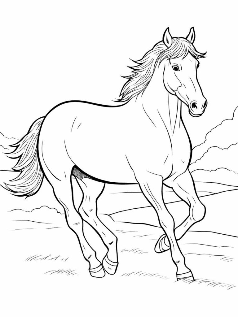 cavalo para colorir