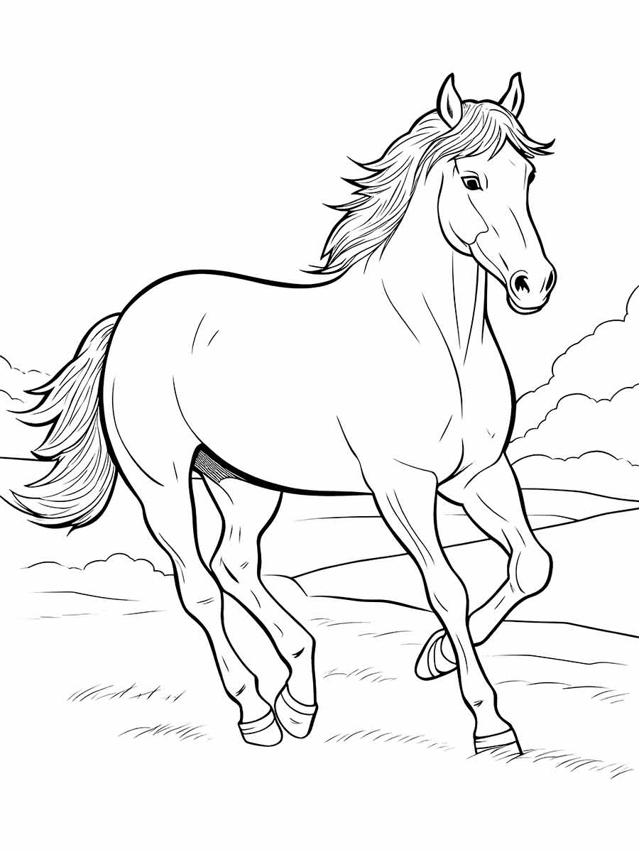 Desenhos de Cavalos para Colorir - Desenhos Para Colorir